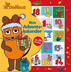 Die Maus Mein Adventskalender (Die Sendung mit der Maus): 24 Büchlein aus stabiler Pappe mit Aufhängern in wiederverschließbarer Box. Für Kinder ab 3 Jahren.