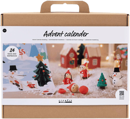 Creativ Company Bastelset Adventskalender Modellieren-Wichtel Bastelzubehör Bastelmaterial DIY Handwerk