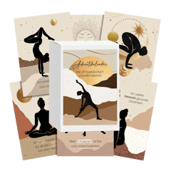 24 YOGA Karten mit Affirmationen Adventskalender mit 24 Karten YOGA Adventskalender - Etsy.de