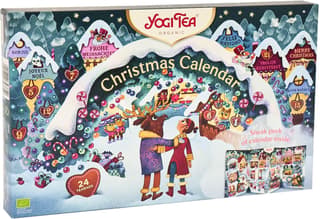 Yogi Tea Adventskalender zum Aufklappen, 2025, Bio-Kräutertee, 24 Tee-Varianten mit 24 Weisheiten, 24 Teebeutel, ideal als Geschenk ohne Schokolade
