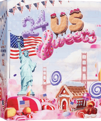 USA Adventskalender 2024 mit Amerikanischen Süßigkeiten ORIGINAL US CANDY - Adventskalender 2024 für Kinder, Frauen & Männer - US Sweets Adventskalender - USA Süßigkeiten 24 USA Sweets