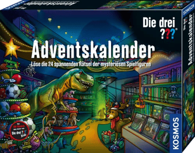 Kosmos 632182 Die drei Adventskalender 2020 Löse die 24 spannenden Rätsel der mysteriösen Spielfiguren, Spielzeug-Adventskalender für Kinder ab 8 Jahre, Krimi Geschichte bis Weihnachten