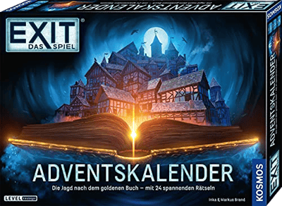 KOSMOS 681951 EXIT - Adventskalender 2021, Die Jagd nach dem goldenen Buch, mit 24 spannenden Rätseln ab 10 Jahre, Escape Room Spiel vor Weihnachten, für Kinder Jugendliche und Erwachsene