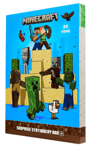 Minecraft Kinder Schreibwaren Adventskalender 2024