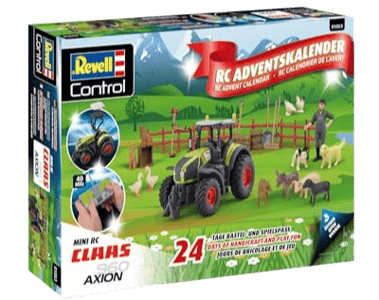 Revell Adventskalender Mini RC Claas Traktor I Ferngesteuertes Auto Adventskalender für Jungen, Mädchen & Erwachsene I Geschenk zu Weihnachten I Weihnachtskalender Ab 10 Jahren I Bastel und Spielspaß variant