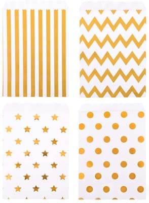 Papiertaschen mit Goldtupfen