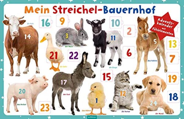 Mein Streichel-Bauernhof. Adventskalender mit Fühlelementen