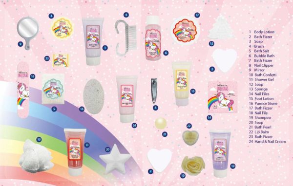 Inhalt Accentra Einhorn Beauty Adventskalender 2019