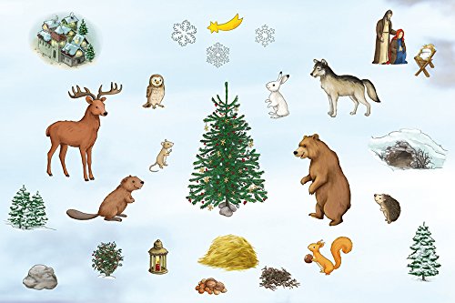 Inhalt Das Weihnachtsfest der Tiere Folien-Adventskalender 2016
