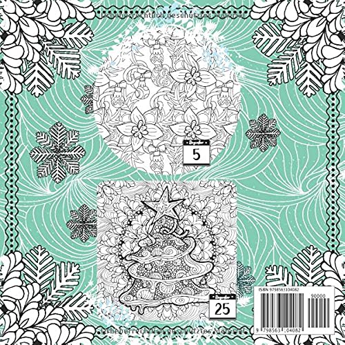 Adventskalenderbuch Malbuch Mandalas Inhalt