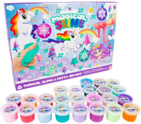Inhalt Slime Einhorn und Meerjungfrau Adventskalender 2019
