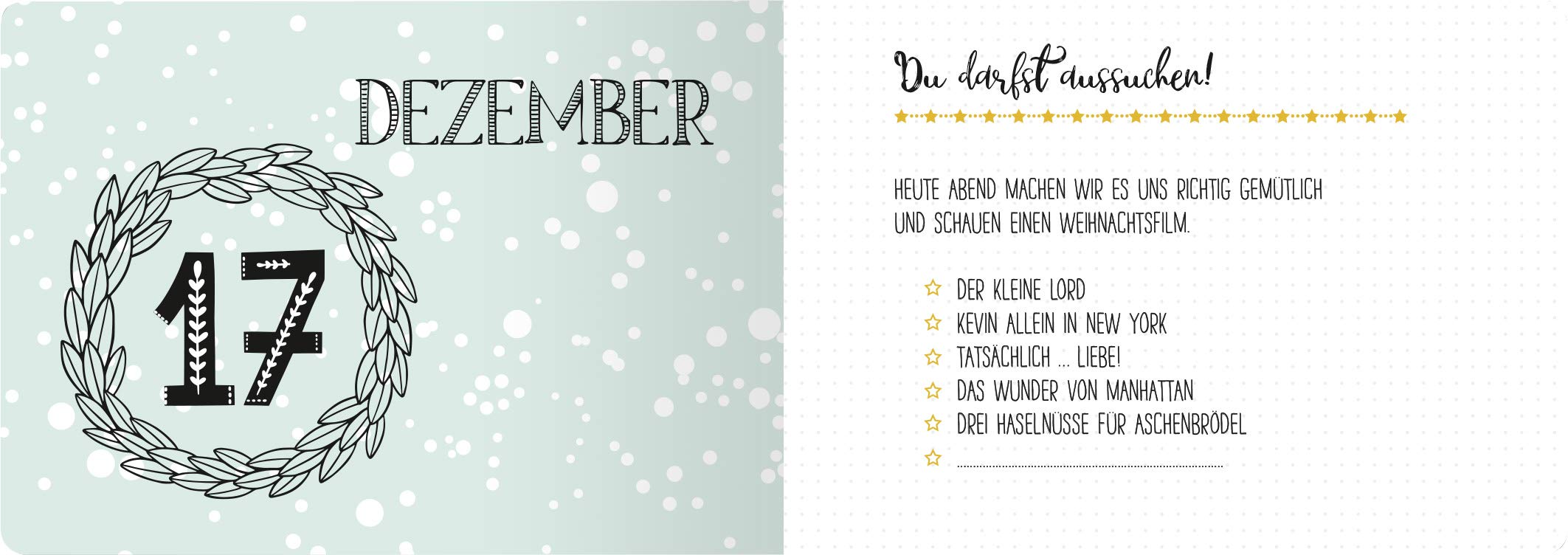 24 Tage von mir für dich Inhalt 1