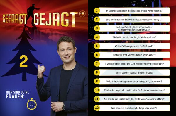 Adventskalenderbuch - Gefragt Gejagt - Inhalt