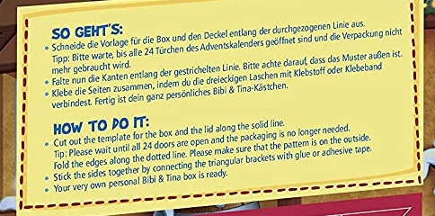 Bibi und Tina Adventskalender 2021 Craze - Anleitung