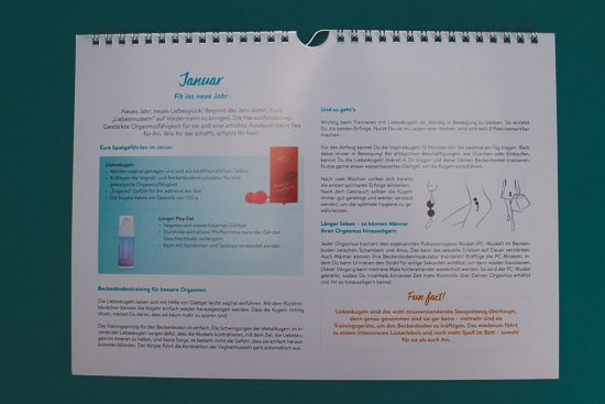 Jahreskalender Booklet Januar