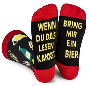 Socken Wenn du das lesen kannst, bring mir ein Bier