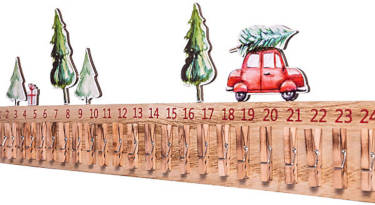 Holzklammer DIY Kalender