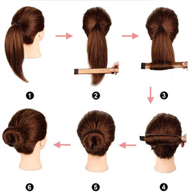 Xiton 1PC Dutt Maker Donut Maker FranzöSisch Twist Hair Bun Maker Haar Falten Wickeln Haarband ZubehöR Diy Haar Set Frisurenhilfe FüR Frauen MäDchen (Schwarz)