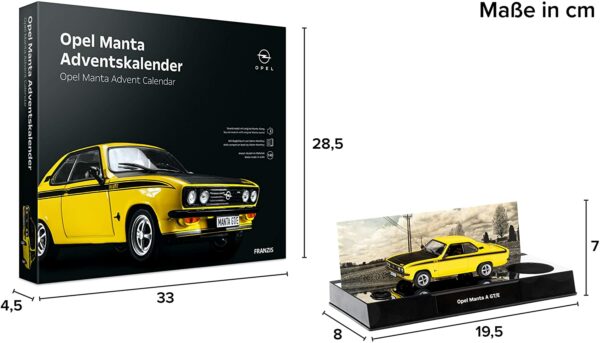 Inhalt - Franzis 55145-0 Adventskalender Opel Manta 2021