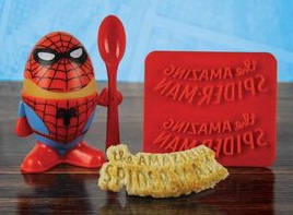 Spiderman, Eierbecher und Toastschneider
