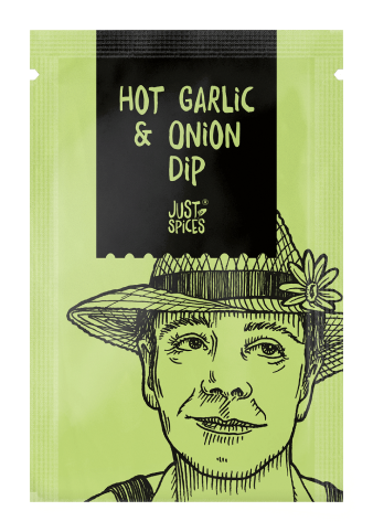 just-spices-tuetchen-garlic-onion-dip-2021 Just Spices Tütchen Hot Garlic & Onion Dip 2021