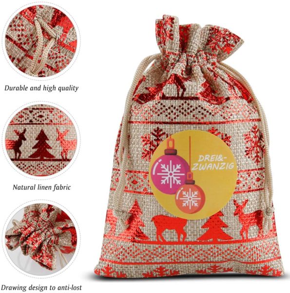Adventskalender befüllen, Jutesäckchen