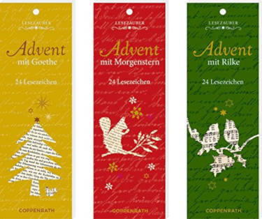 Lesezeichen Kalender 2018