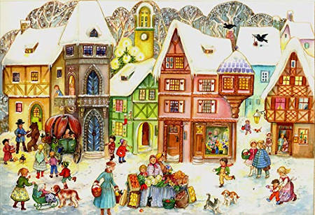 Papieradventskalender Altstadtszene