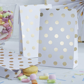 Papiertaschen-Goldtupfen