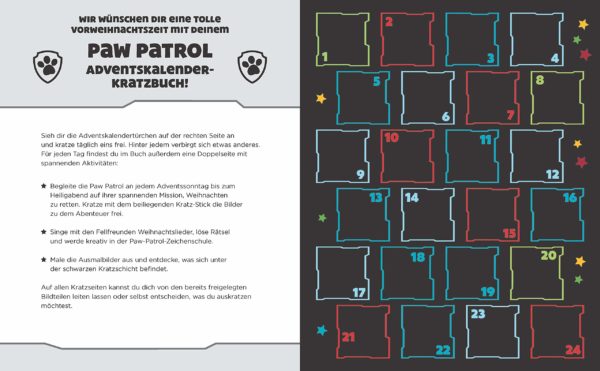 Paw Patrol Kratzbuch Inhalt