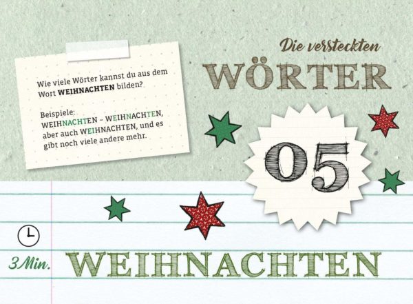 Rätsel Adventskalender 2020 Inhalt