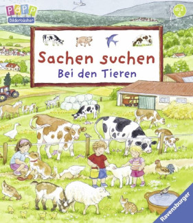 Sachen suchen bei den Tieren. Tierbilderbuch. Adventskalender Füllen Kleinkind