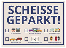 Scheisse-geparkt-Haftnotizen