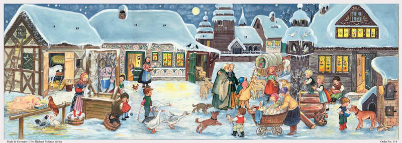 Weihnachten auf dem Land Papieradventskalender