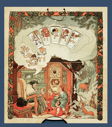 Adventskalender "Weihnachtsuhr - Reichhold und Lang um 1920 - Richard Ernst Kepler