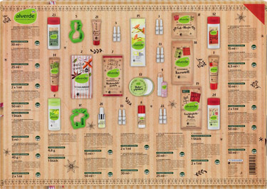 Alverde Adventskalender 2018 Inhalt