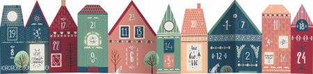 Bunter Adventskalender-Leporello Inhalt