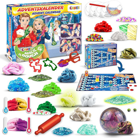 CRAZE Adventskalander Magic Dough 2021 Inhalt
