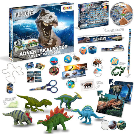 CRAZE Adventskalender Dinorex 33401 Inhalt