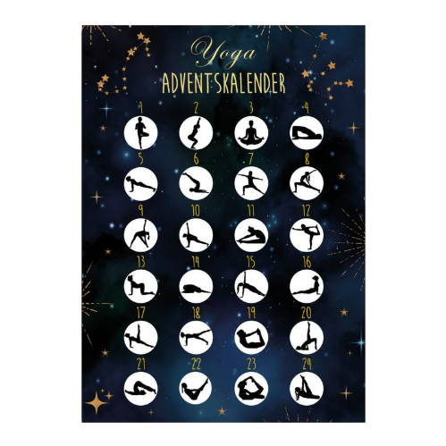 Yoga Adventskalender mit Rubbelsticker Inhalt