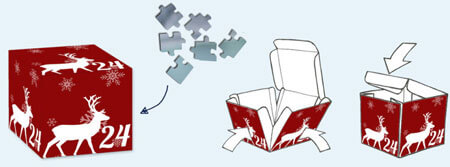 Puzzel Foto Adventskalender zum selber machen