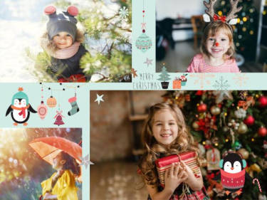 Fotopuzzle Merry Christmas Collage