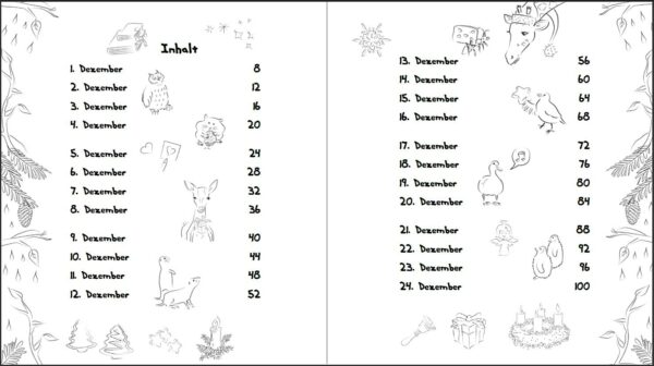 Inhalt - Familien-Adventskalender in Giraffensprache 2021