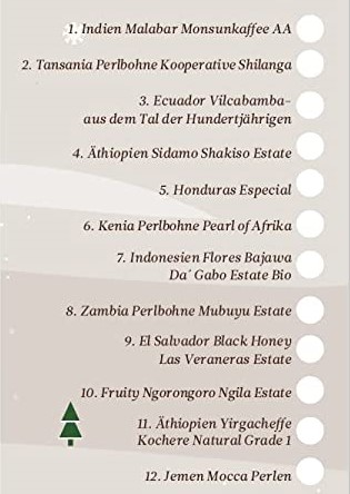 Inhalt - BKR Kaffee Adventskalender 2021