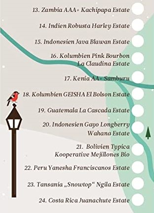 Inhalt - BKR Kaffee Adventskalender 2021