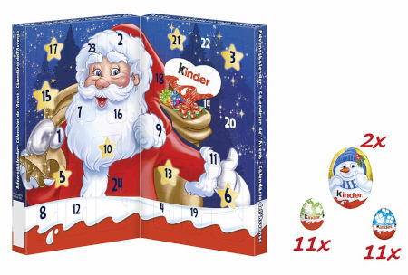 Inhalt KINDER MIX TISCH ADVENTSKALENDER