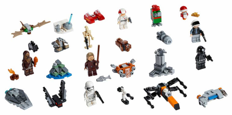 Inhalt Star Wars lego adventskalender 2019