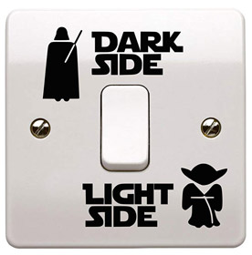  Lichtschalteraufkleber "Dark Side - Light Side"