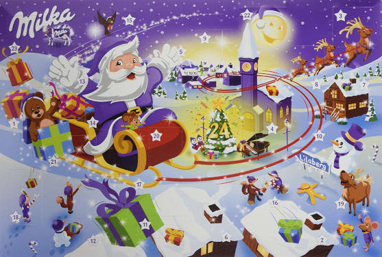 Schokolade Milke Weihnachten Adventskalender