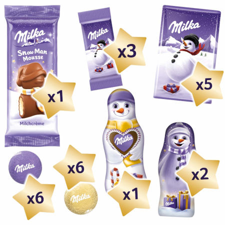 Inhalt Milka Snowmix Adventskalender 2020
